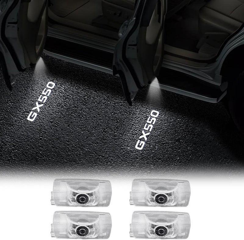 LaIIker ضوء شعار باب السيارة مناسب لليكسس GX550 GX550h ضوء ترحيبي عالي الدقة LED بدون تلاشي (4 قطع) - Image 1